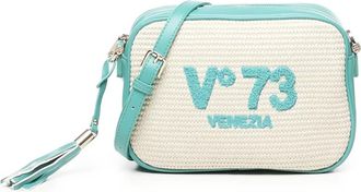 V&deg; 73 Tassen, Dames, Beige, ONE Size, Stro Effect Schoudertas met Geborduurd Logo