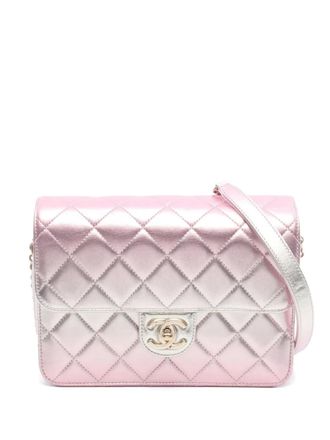 Chanel 2021-2025 Mini Metallic Lambskin Like a Wallet Flap Bag crossbody bag - women - Lambskin - One Size - Pink