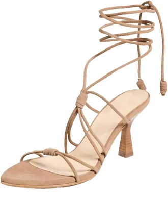 Alohas Women Belinda Suede Heel In Beige