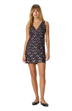 Missoni Mini Dress With V-neck And Embroidered Lace in Black& Purple at Nordstrom, Size 42 It