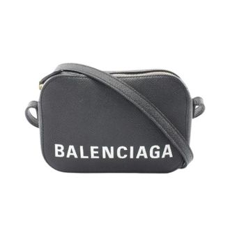 Balenciaga Pre-owned Cross Body Bags, female, Black, Size: ONE SIZE Pre-owned Ville Camera Bag XS Leather Shoulder Bag