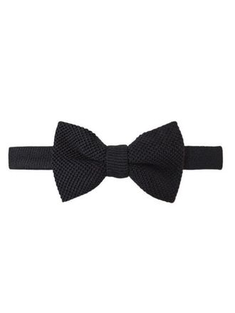 Robert Talbott Ryan Silk Knit Pre-Tied Bow Tie in Black at Nordstrom