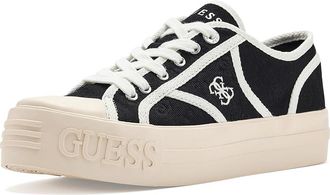 Guess Issah Womens Shoes Black/White Logo : 6.5 M, Textile