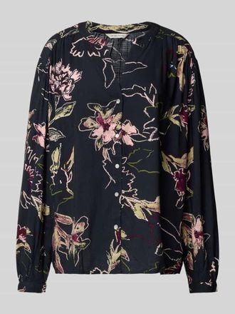 Tom Tailor Loose Fit Bluse aus reiner Viskose in Marine, Größe 34