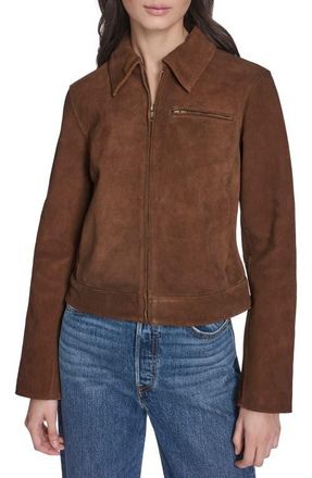 Levi's Leather Zip Jacket in Maple at Nordstrom, Size X-Small