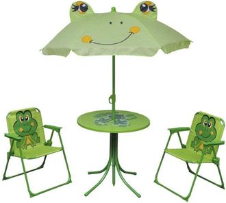 vidaXL Vidaxl - Set da Bistrot da Giardino per Bambini con Ombrellone Verde