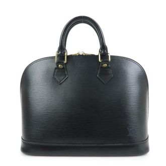 Louis Vuitton Alma Epi Leather Black Leather Handbag (Pre-Owned)