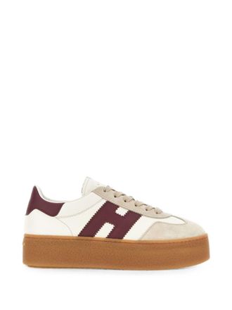 Hogan White Color Block Sneakers