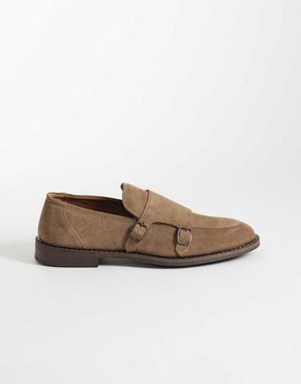 Asos Scarpe con fibbie in camoscio tortora-Neutro