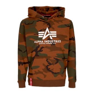 Alpha Industries Camo Verbrande Hoodie Lange Mouw Sweatshirt - Heren - Hoodies - Veelkleurig - S - Katoen - Hoodies & sweatvesten