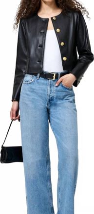 French Connection Womens Dessa Cropped Jacket In Black