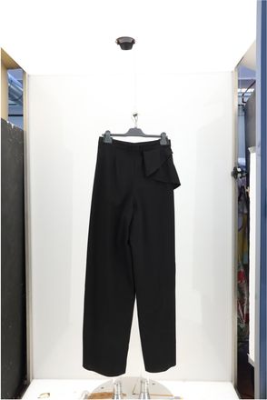 Dior Womens Trousers Ruffle Panta Black Fleece Wool (ovis Aries)