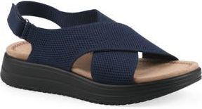 White Mountain Harleen Flatform Slingback Sandal in Navy/Fabric at Nordstrom Rack, Size 8.5