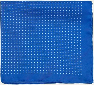Anderson & Sheppard Mens Silk Polka Dot Pocket Square