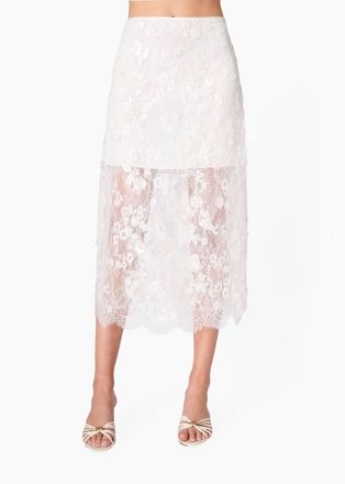 Cami NYC Womens Aylin Lace Skirt In White