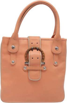 Ferragamo Orange Leather Handbag (Pre-Owned)