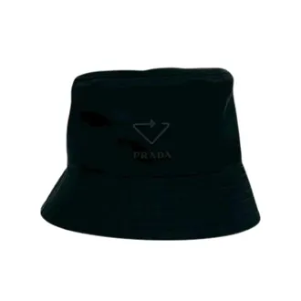 Prada Pre-owned Accessories, female, Black, Size: ONE SIZE Pre-owned Bucket Hat