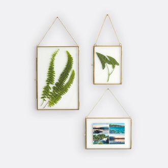 La Redoute Interieurs Set van 3 kaders in staal metaal, om op te hangen, Uyova