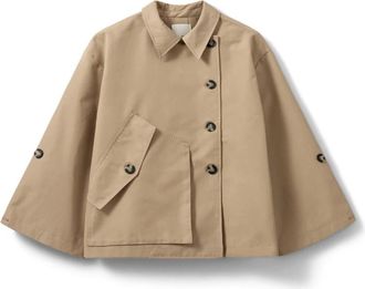 Sofie Schnoor Elegante Kameeljas met Wijde Mouwen - Dames - Zomerjassen - Bruin - XL - Katoen - Jassen
