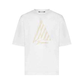 Jacquemus T-Shirts, male, White, Size: 2XL Le T-shirt Voilier