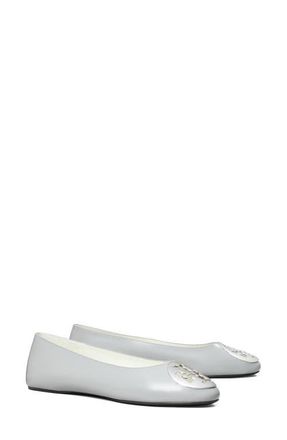 Tory Burch Reva Ballerina Flat in Loutre Gray at Nordstrom, Size 6.5