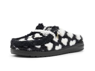 Hey Dude Wendy Slipper Womens Flat Shoes Black/White : 10 M, Cotton
