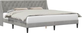 vidaXL Estructura De Cama Gris Claro 180 X 200 Cm Terciopelo Vidaxl