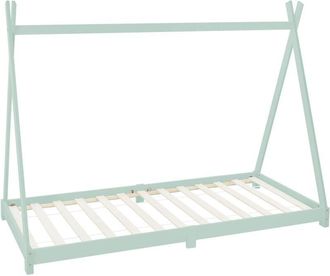 ML Design Ml-design - Lettino per Bambini e Bambine Design Tepee con Rete Telaio a Doghe 200 x 90 cm Letto Basso a Forma di Tenda Indiana Giroletto in Legno di