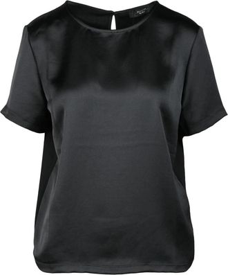 Max Mara Elegante blouse van polyesterstof - Dames - Blouses - Zwart - XS - Polyester - Overhemden