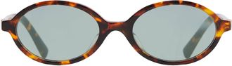 Miu Miu Green Mirror SIlver Oval Ladies Sunglasses MU 04ZSF VAU04M 50