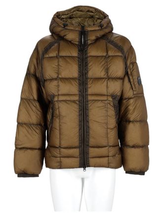 C.P. Company Beige Padded Hooded Jacket