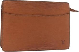 Louis Vuitton Pre-owned Epi Clutch Bag - Dames - Vintage Clutch - Bruin - ONE Size - Leer - Vintage