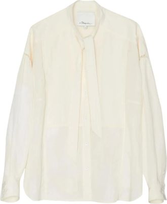 3.1 Phillip Lim tie-neck puff-sleeve shirt - White