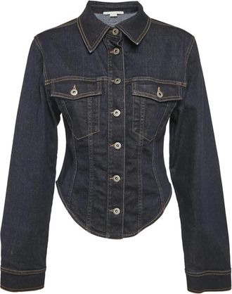 Stella McCartney 2024 structured-lines denim jacket - Blue