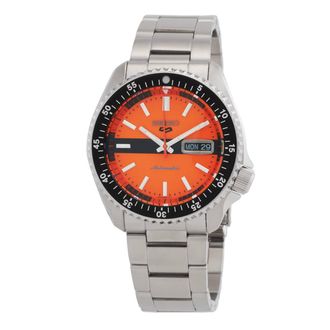 Seiko 5 Sports Automatic Orange Dial Mens Watch SRPK11K1