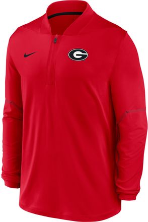 Nike Georgia Sideline Nike Mens Dri-FIT College 1/2-Zip Top in Red | 03BA064YGBN-UCQ