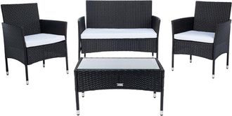 Safavieh Abdul 4 Piece Living Outdoor Set (Indoor / Outdoor)