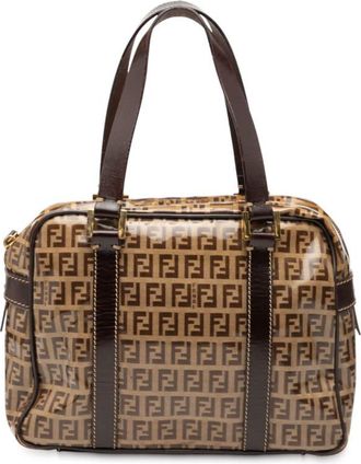 Fendi Pre-owned Fendi Zucchino Crystal Handbag YGTWHZOVQ3143772