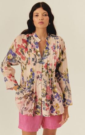 Exquise Jazlyn Floral Printed Blouse in Multi Color at Nordstrom, Size X-Large