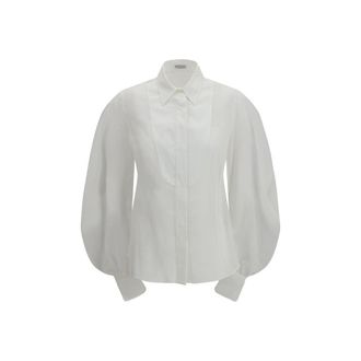 Brunello Cucinelli White Cotton Womens Blouse