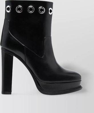 Alexander McQueen leather platform ankle boots