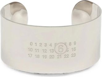Maison Margiela Accessoires, Dames, Grijs, ONE Size, Numeric Minimal Signature Cuff Bracelet