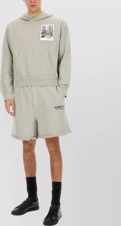 Helmut Lang graphic print hooded sweatshirt