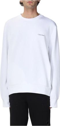 Calvin Klein Heren witte hoodie met micro logo - Heren - Sweatshirts - Wit - XL - Katoen - Hoodies & sweatvesten