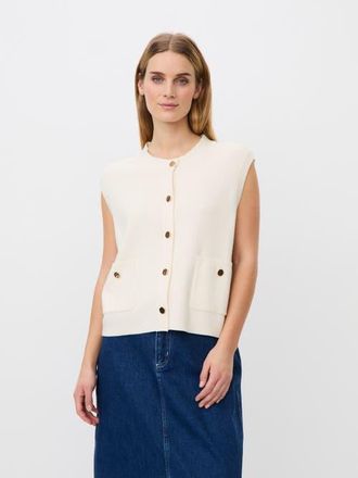 Masai MaLossan Button-Front Knit Vest in Jet Stream at Nordstrom, Size Xx-Large