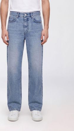 Dunst Straight-Fit Mid-Rise 5-Pocket Cotton Denim Jeans