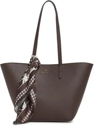 Nanette Lepore Scarf Tulip Tote with Dome Crossbody Bag in Maple-Natural-Maple Fleur at Nordstrom Rack