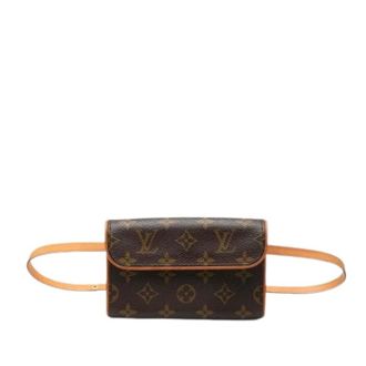 Louis Vuitton Pre-owned Pochette Florentine - Dames - Pre-owned - Bruin - Maat: ONE Size Leer