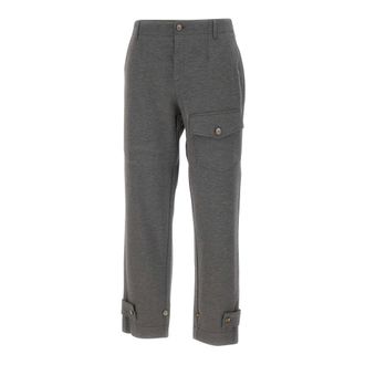 Elena Miro Trousers with Pocket and Straps at the Bottom