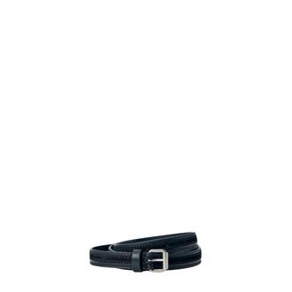 Dries Van Noten Accessoires, Heren, Zwart, 100 CM, Leer, Gladlederen Riem